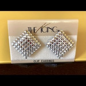 Vintage Crystal Clip Earrings
